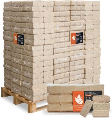 HEIZFUXX Holzbriketts Weichholz Ruf Classic Brenn Holz Grill Smoker Brennholz - Lieferung in 3-15 Tagen